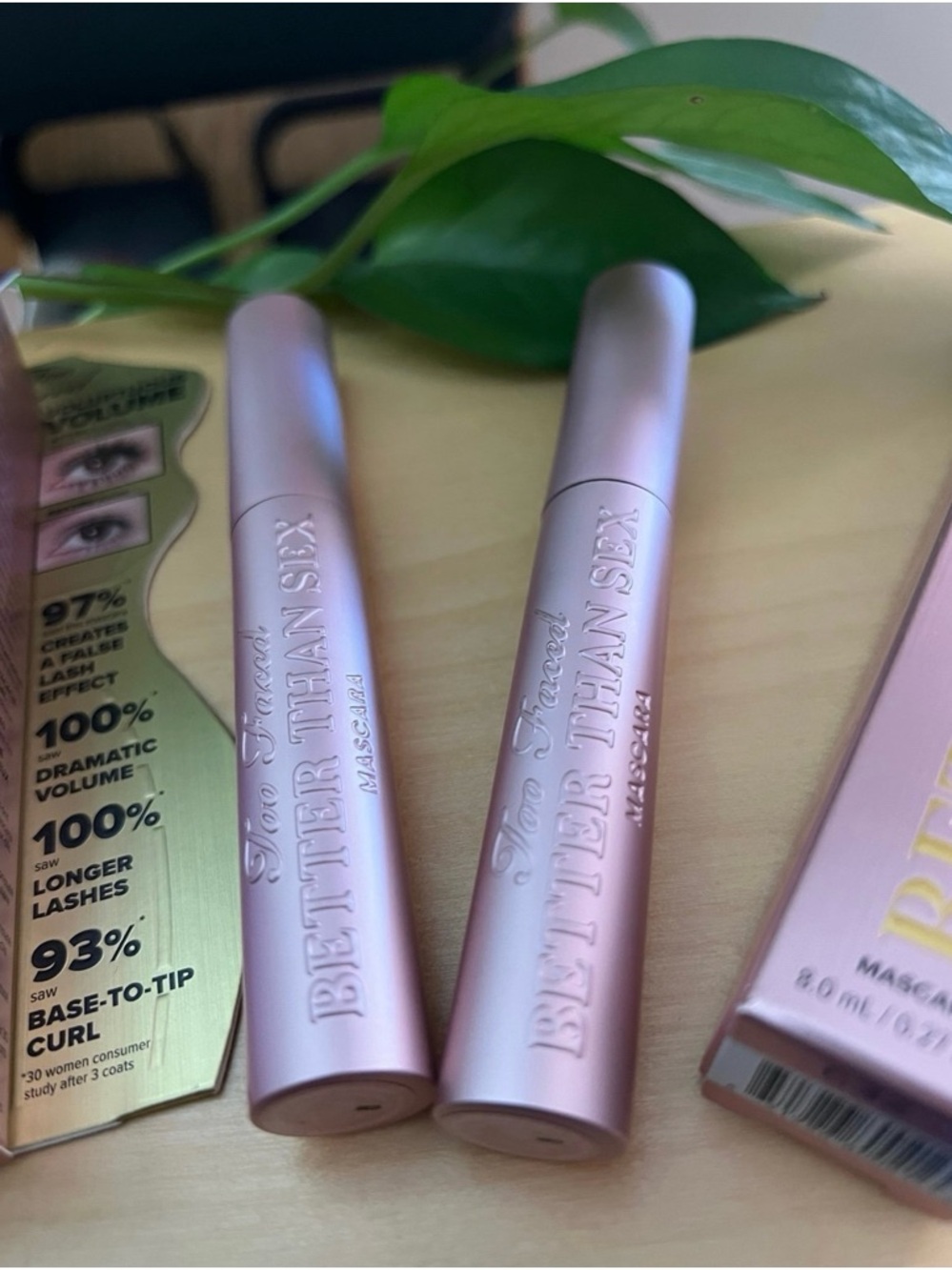Twin Pack of TOO FACED Better Than Sex Volumizing & Lengthening Mascara 8ml